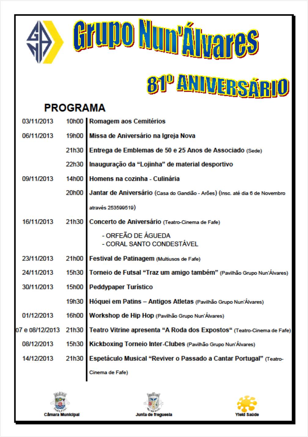 PROGRAMA 81º ANIVERSÁRIO