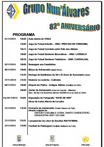 Programa oficial do 82º Aniversário
